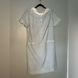 Stacy ames blue and white steiped sailor vintage union made dress